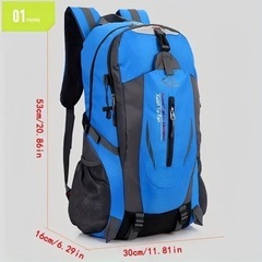 登山用リュック　防災リュック　バックパック　リュック　大容量　撥水　防災　キャンプ　アウトドア　ブラック　黒の画像