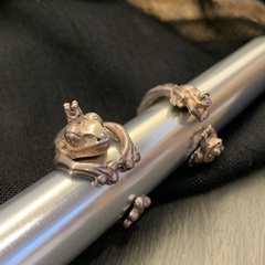 カエルグッズ 指輪 シルバー かえる
