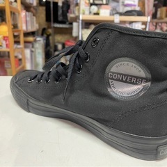 コンバース　converse　スニーカー　25.5㎝　靴　アスレチックシューズ　ハイカット　ミドルカット　黒　ブラック　中古品　③の画像