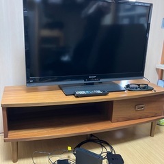 決まりました。テレビ　Apple TV 録画用HDD　テレビ台など　　