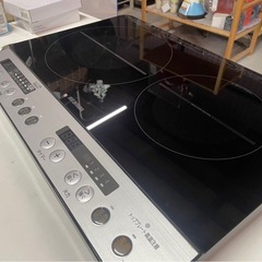 IRIS OHYAMA　アイリスオーヤマ　2口IHコンロ　IHK-W12-B　2019年製　クッキングヒーター　稼働確認済　中古品　③の画像
