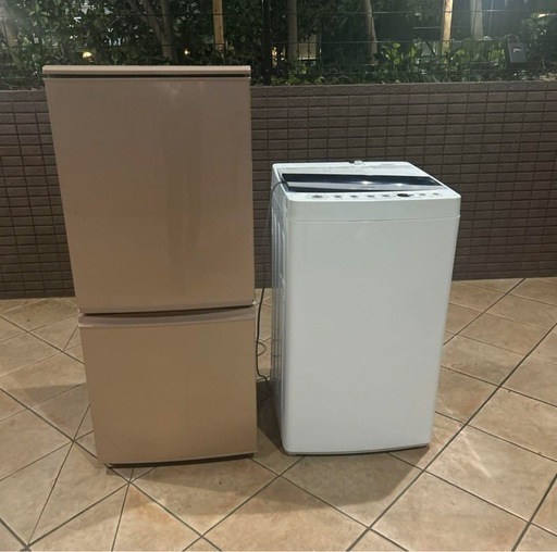【一人暮らし2点セット！】洗濯機、冷蔵庫、単身！　美品　ホワイト