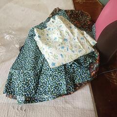ナイロン時花柄素敵なエプロン