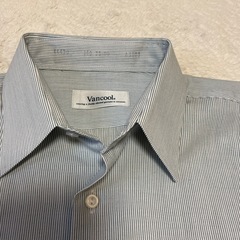 洗い替えに！谷田部中学校★男子用半袖シャツ★制服★細ストライプ★160位？★茨城県つくば市男の子の画像