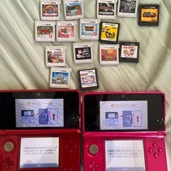 3ds 2台とゲームカセット18本