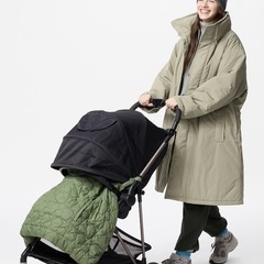 【UNIQLO】抱っこケープ•ベビーカーケープ　ライトウォームパデットの画像