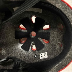 自転車　ヘルメット　サイズL 頭囲　54〜62センチ対応　子供　大人　調節ダイヤル付　レッドの画像