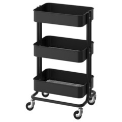 美品！ IKEA イケア　ロースゴク　ワゴン　黒　ブラック