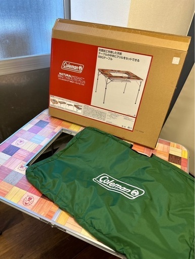 Coleman ナチュラルモザイクBBQテーブル