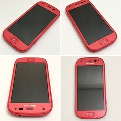 【美品】docomo 富士通 F-04J らくらくスマートフォン4 ピンク PINK 本体 白ロム 付属品ありの画像