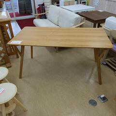 大川全家具☆ダイニングテーブル☆コロン150(HTL114-DT150)☆天板キズ多・天然木、ナチュラルカラー【浜村鹿野温泉ICから3分 買取本舗 宮本リサイクル 営業時間9～19時 定休日水曜のみ←連絡できませんm(_ _)m】の画像