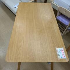 大川全家具☆ダイニングテーブル☆コロン150(HTL114-DT150)☆天板キズ多・天然木、ナチュラルカラー【浜村鹿野温泉ICから3分 買取本舗 宮本リサイクル 営業時間9～19時 定休日水曜のみ←連絡できませんm(_ _)m】の画像