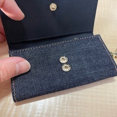 【新品】【定価:2980円‼️】ニードネットワーク キーケース メンズ 6連フック 岡山デニム スマートキーケース カラビナ インディゴブルーの画像