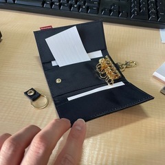 【新品】【定価:2980円‼️】ニードネットワーク キーケース メンズ 6連フック 岡山デニム スマートキーケース カラビナ インディゴブルーの画像