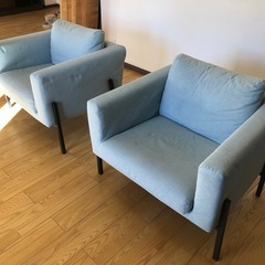 IKEA イケア　ソファー　椅子　1人掛け 2脚セットの画像