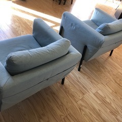 IKEA イケア　ソファー　椅子　1人掛け 2脚セットの画像