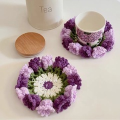 コースター　編み物　材料パック　未完成品