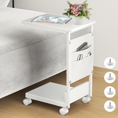 【新品】サイドテーブル キャスター付き ナイトテーブル サイドテ...
