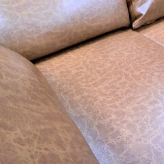 L型ローソファ　クッション付き　布製　W1900×D1250×H500㎜の画像