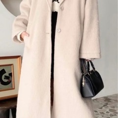 新品タグ付き　チェスターコート　定価¥7000→¥2000 ロング　丈長め　ベージュ　シャギー　Lサイズの画像