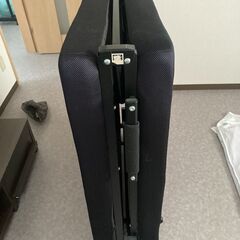 【ベッド・折りたたみ】 低反発 折りたたみベッド ブラック の画像