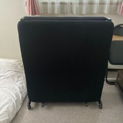 【ベッド・折りたたみ】 低反発 折りたたみベッド ブラック の画像
