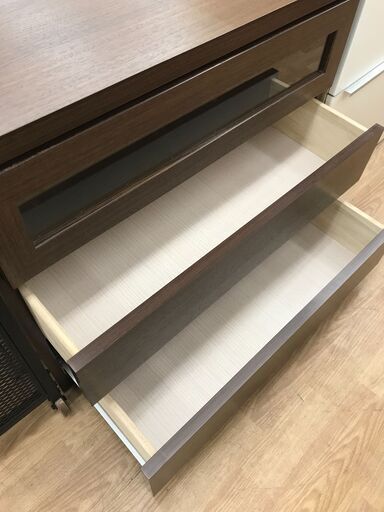 ★ジモティ割あり★ チェスト   ブラウン　おしゃれ   H65×W75×D45  クリーニング済み KJ7244