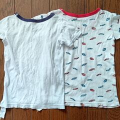 男の子　半袖肌着　2枚セット　中古　トップバリュ　100の画像