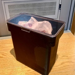 お話中tower 米びつ 袋のまま 5キロ 黒の画像