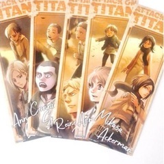 新品！ 進撃の巨人 しおり5枚セット グッズ