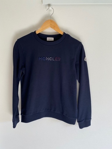 モンクレール キッズ 14A スウェット　レディース S M サイズ対応 モンクレール スウェット ネイビー 14Aサイズ(レディースS-Mサイズ)
