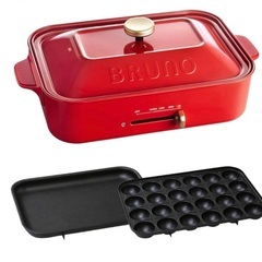 🌟新品 箱入り BRUNO ホットプレート ☀︎たこ焼きプレート付の画像