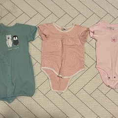 おまとめ無料:新生児〜1歳向きベビー服5点