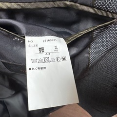 メンズスーツセット（冬用）　A4サイズ　未使用品※汚れあり　グレー色の画像