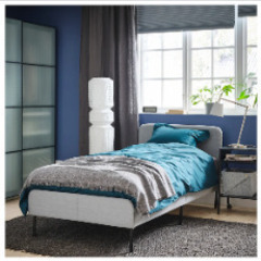 IKEA セミダブルベッド マットレス付の画像