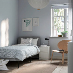 IKEA セミダブルベッド マットレス付の画像