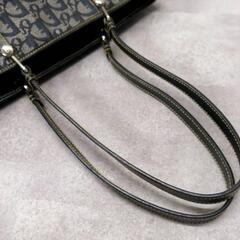 本物！廃盤超レア！未使用ディオールトロッター●トート バッグ●グレー 紺●SV金具●A4 収納●の画像