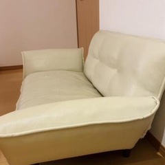 ソファベッド ２人掛け ソファ ベージュ 中古  ベッドの画像