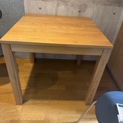 無印良品天然木製テーブル　引出付 MUJI 800mm 