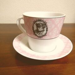 ◆ペコちゃん カップ&ソーサー マカロンピンク 不二家 未使用品