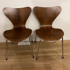 終了【交渉中
】フリッツハンセン セブンチェア　リプロダクト品（2脚）