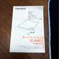 TEKNOS テクノス ホットクッション　ミニカーペット EC-K453の画像