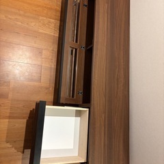 テレビ台 ローボード テレビボード 150 完成品 北欧 おしゃれ 木製 格子 TV台 TVボード テレビラック 収納 茶 ブラウン ナチュラル シンプル モダン 40インチ  50インチ LEON レオン150ローボードの画像