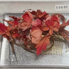 和装　髪飾り　赤&ピンク　未使用？　元値¥9680→
