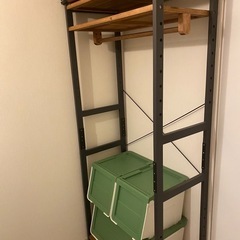 ハンガーラック(スチール×ウッド)の画像