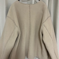 ボアコーデュロイリバーシブルジャケット LBC ベージュ アウター 冬物の画像