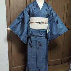 👘 正絹 紬 サラッとした風合いが素敵！👘 飛び柄 小亀甲の画像