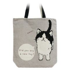 【新品】猫 トートバッグ ねこ ネコ トートバック まめはち