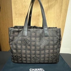 CHANEL トートバッグ 黒 ナイロン/レザー