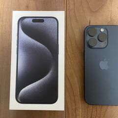 【美品】iPhone 15 pro バッテリー92% 128GB ブルーチタニウム